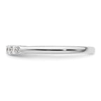 14K White Gold 5-Stone Prong-Set 1/4 carat Round Complete Diamond Band
