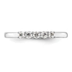 14K White Gold 5-Stone Prong-Set 1/4 carat Round Complete Diamond Band