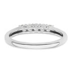 14K White Gold 5-Stone Prong-Set 1/4 carat Round Complete Diamond Band