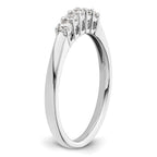 14K White Gold 5-Stone Prong-Set 1/4 carat Round Complete Diamond Band
