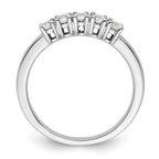 14K White Gold 5-Stone Prong-Set 1/2 carat Round Complete Diamond Band