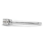 14K White Gold 5-Stone Prong-Set 1/2 carat Round Complete Diamond Band