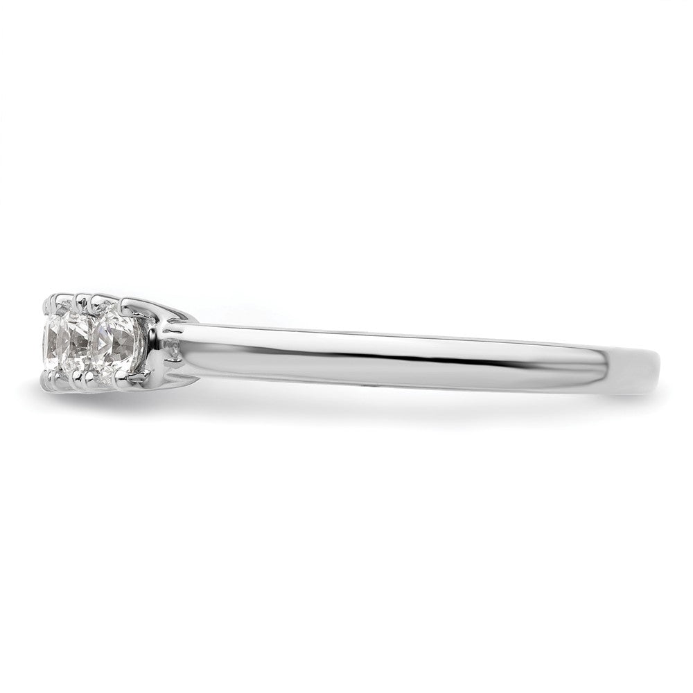 14K White Gold 5-Stone Prong-Set 1/2 carat Round Complete Diamond Band
