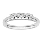 14K White Gold 5-Stone Prong-Set 1/2 carat Round Complete Diamond Band