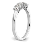 14K White Gold 5-Stone Prong-Set 1/2 carat Round Complete Diamond Band
