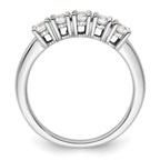14K White Gold 5-Stone Prong-Set 3/4 carat Round Complete Diamond Band