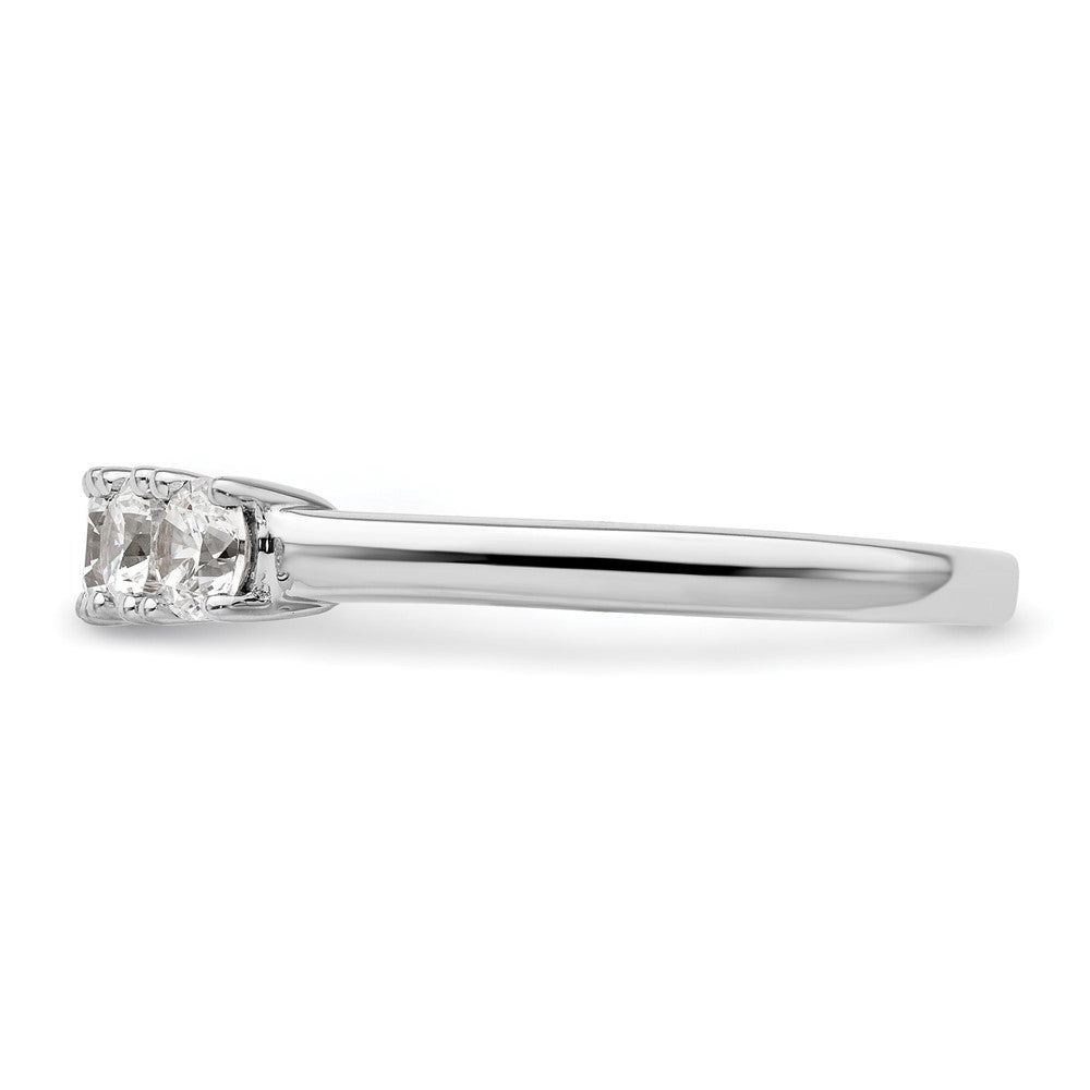 14K White Gold 5-Stone Prong-Set 3/4 carat Round Complete Diamond Band