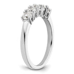 14K White Gold 5-Stone Prong-Set 3/4 carat Round Complete Diamond Band