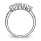 14K White Gold 5-Stone Prong-Set 1 carat Round Complete Diamond Band