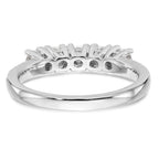 14K White Gold 5-Stone Prong-Set 1 carat Round Complete Diamond Band
