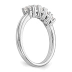 14K White Gold 5-Stone Prong-Set 1 carat Round Complete Diamond Band