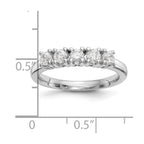 14K White Gold 5-Stone Prong-Set 1 carat Round Complete Diamond Band
