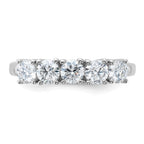14kw 1ct Moissanite 5 Stone Band