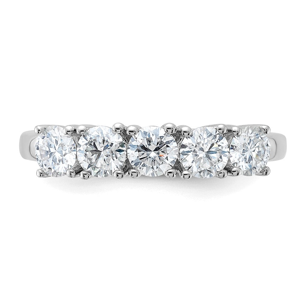 14kw 1ct Moissanite 5 Stone Band
