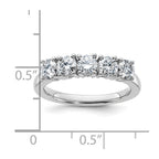 14kw 1ct Moissanite 5 Stone Band