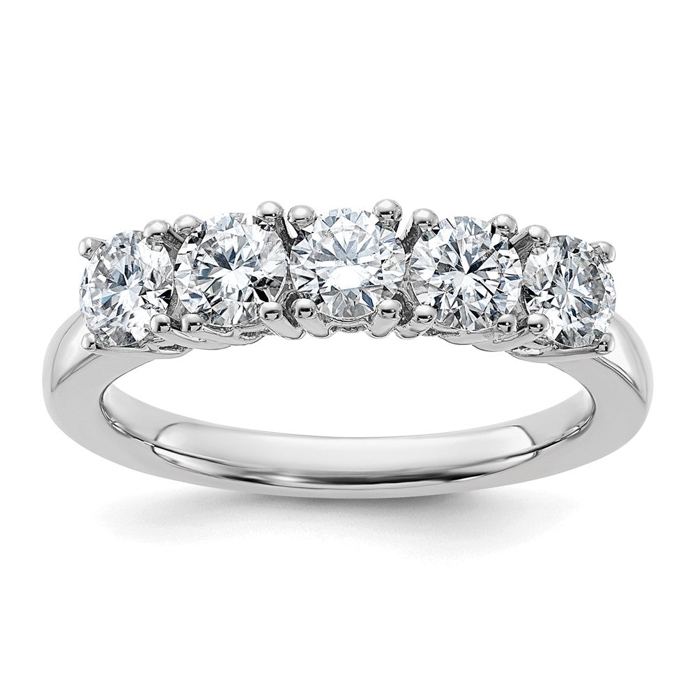 14kw 1ct Moissanite 5 Stone Band