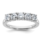 14kw 1ct Moissanite 5 Stone Band