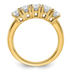14ky 1ct Moissanite 5 Stone Band
