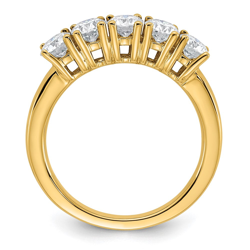 14ky 1ct Moissanite 5 Stone Band