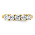 14ky 1ct Moissanite 5 Stone Band