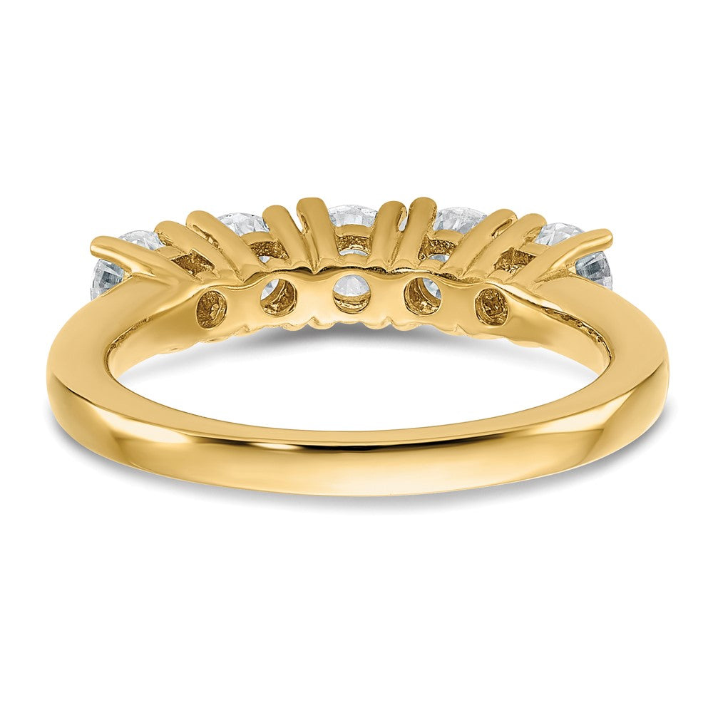 14ky 1ct Moissanite 5 Stone Band