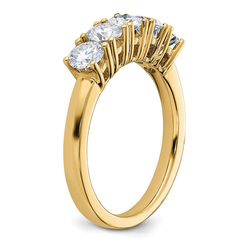 14ky 1ct Moissanite 5 Stone Band