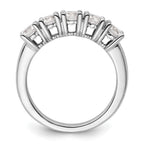 14K White Gold 5-Stone Prong-Set 1.5 carat Round Complete Diamond Band