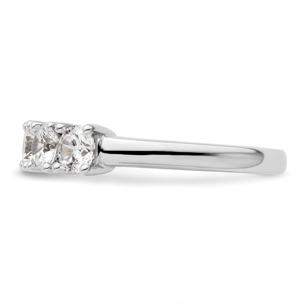 14K White Gold 5-Stone Prong-Set 1.5 carat Round Complete Diamond Band