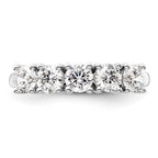 14K White Gold 5-Stone Prong-Set 1.5 carat Round Complete Diamond Band