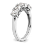 14K White Gold 5-Stone Prong-Set 1.5 carat Round Complete Diamond Band