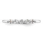 14K White Gold 5-Stone Shared Prong 1/4 carat Round Complete Diamond Band