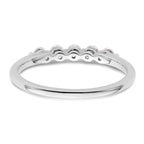 14K White Gold 5-Stone Shared Prong 1/4 carat Round Complete Diamond Band