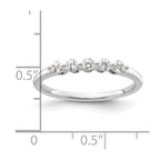 14K White Gold 5-Stone Shared Prong 1/4 carat Round Complete Diamond Band