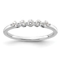 14K White Gold 5-Stone Shared Prong 1/4 carat Round Complete Diamond Band