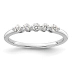 14K White Gold 5-Stone Shared Prong 1/4 carat Round Complete Diamond Band