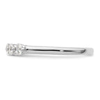 14K White Gold 5-Stone Shared Prong 1/2 carat Round Complete Diamond Band