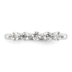 14K White Gold 5-Stone Shared Prong 1/2 carat Round Complete Diamond Band
