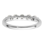 14K White Gold 5-Stone Shared Prong 1/2 carat Round Complete Diamond Band
