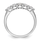 14K White Gold 5-Stone Shared Prong 3/4 carat Round Complete Diamond Band