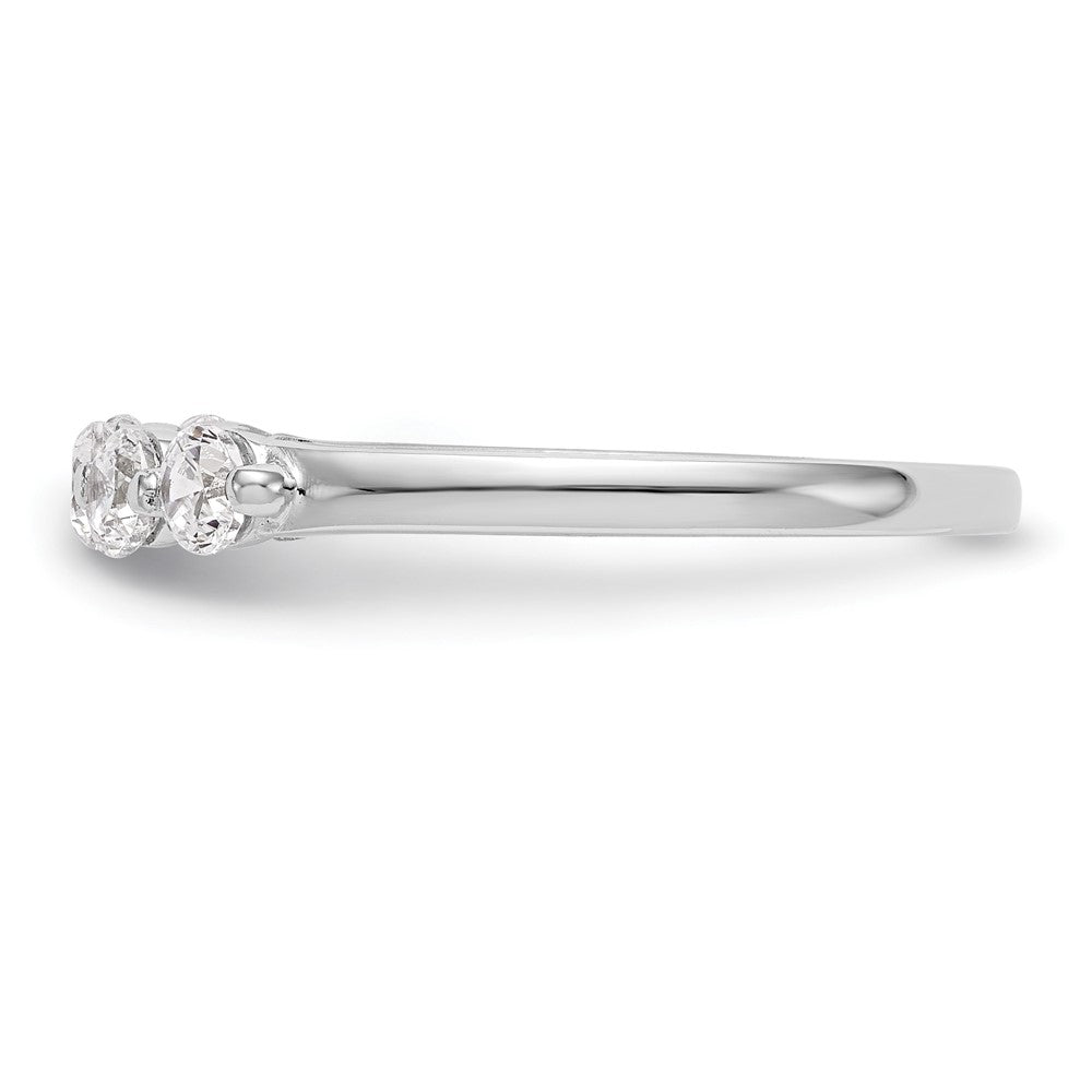 14K White Gold 5-Stone Shared Prong 3/4 carat Round Complete Diamond Band
