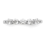 14K White Gold 5-Stone Shared Prong 3/4 carat Round Complete Diamond Band