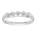 14K White Gold 5-Stone Shared Prong 3/4 carat Round Complete Diamond Band