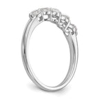 14K White Gold 5-Stone Shared Prong 3/4 carat Round Complete Diamond Band