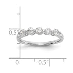 14K White Gold 5-Stone Shared Prong 3/4 carat Round Complete Diamond Band