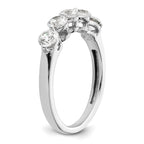 14K White Gold 5-Stone Shared Prong 1 carat Round Complete Diamond Band