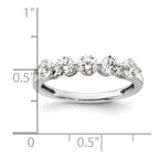 14K White Gold 5-Stone Shared Prong 1 carat Round Complete Diamond Band