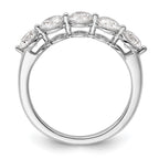 14K White Gold 5-Stone Shared Prong 1.5 carat Round Complete Diamond Band