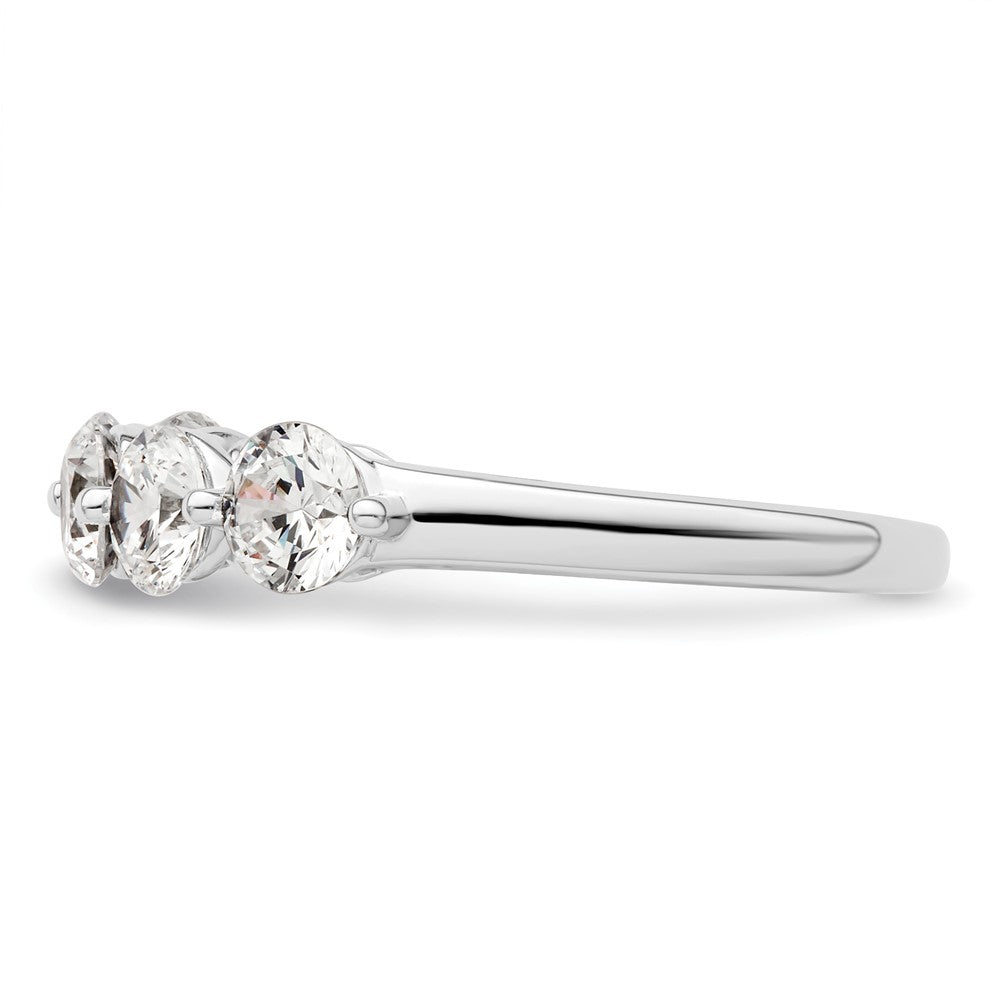 14K White Gold 5-Stone Shared Prong 1.5 carat Round Complete Diamond Band