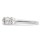 14K White Gold 5-Stone Shared Prong 1.5 carat Round Complete Diamond Band