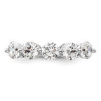 14K White Gold 5-Stone Shared Prong 1.5 carat Round Complete Diamond Band
